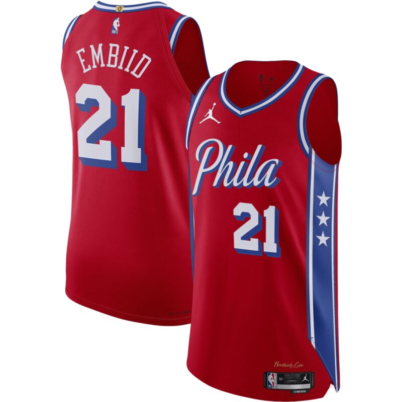 Joel Embiid Philadelphia 76ers Brand Player Jersey - Statement Edition - Red