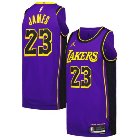 LeBron James Los Angeles Lakers Brand Player Jersey - Statement Edition - Purple