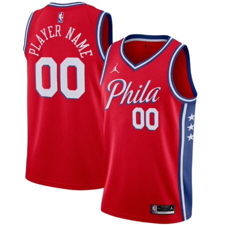 Philadelphia 76ers Brand Swingman Custom Jersey - Statement Edition - Red