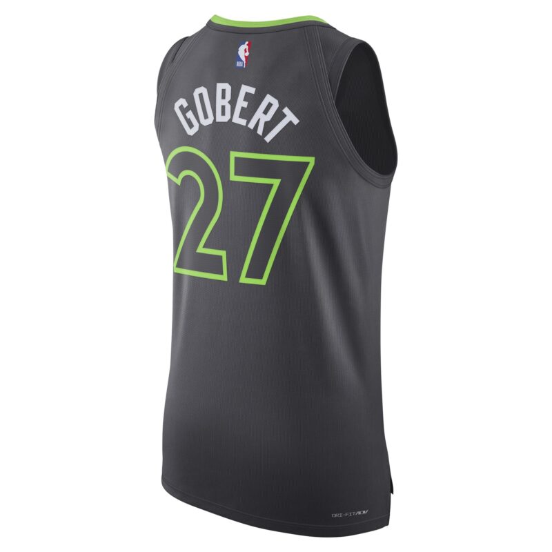 Rudy Gobert Minnesota Timberwolves Brand Player Jersey - Statement Edition - Anthracite - Image 3