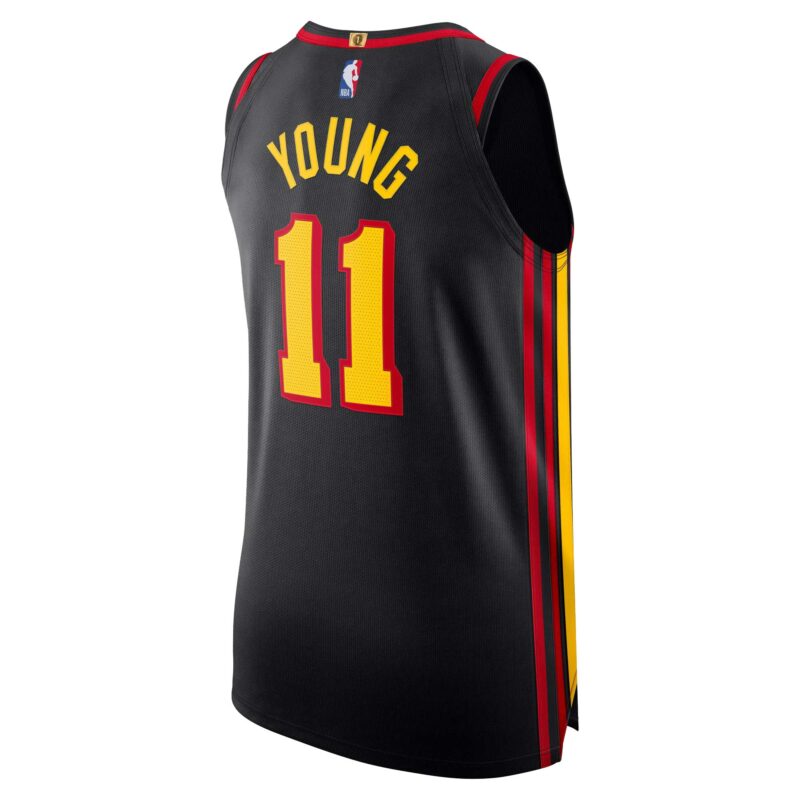 Trae Young Atlanta Hawks Brand Player Jersey - Statement Edition - Black - Image 3