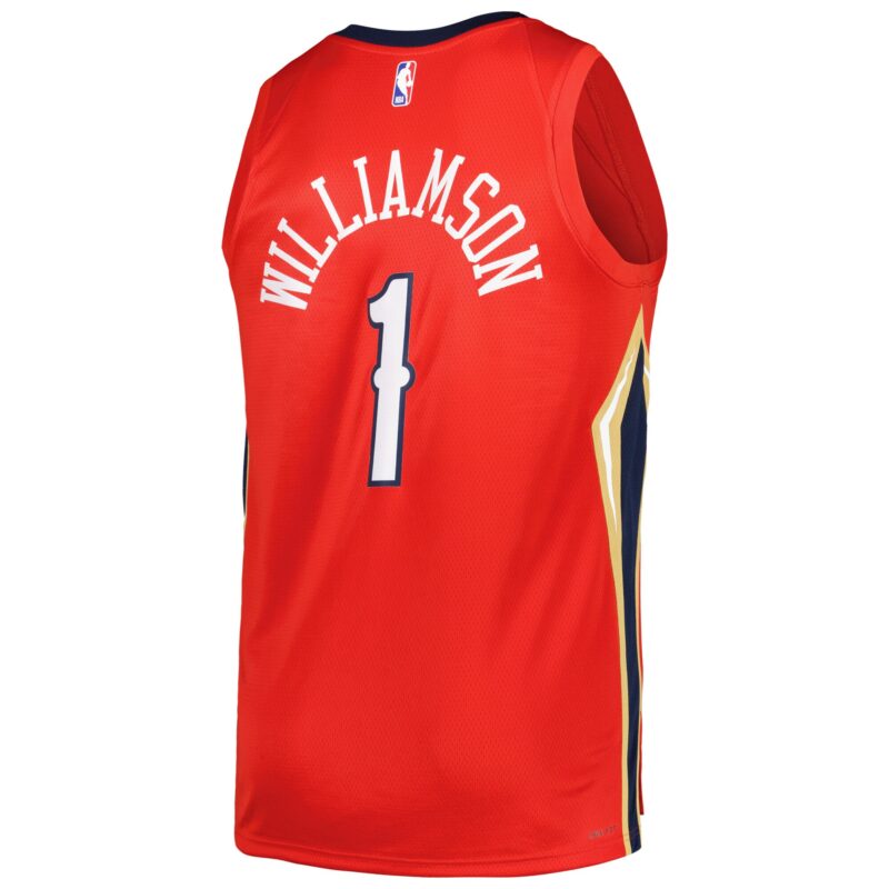 Zion Williamson New Orleans Pelicans Brand Swingman Player Jersey - Statement Edition - Red - Image 3