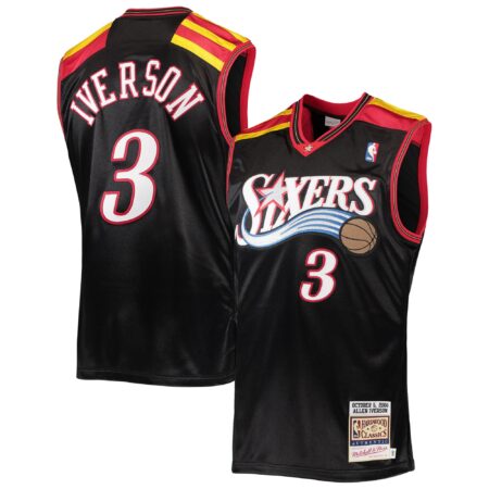 Allen Iverson Philadelphia 76ers Mitchell & Ness 2006 Hardwood Classics Jersey - Black