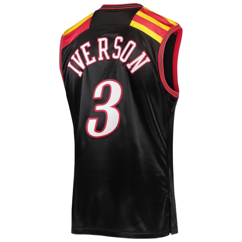 Allen Iverson Philadelphia 76ers Mitchell & Ness 2006 Hardwood Classics Jersey - Black - Image 3