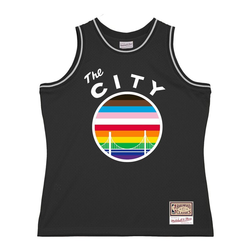 Golden State Warriors Mitchell & Ness Hardwood Classic Pride Jersey - Black - Image 2