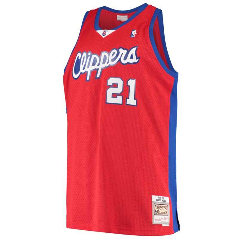 Darius Miles LA Clippers Mitchell & Ness Hardwood Classics Swingman Jersey - Red - Image 2