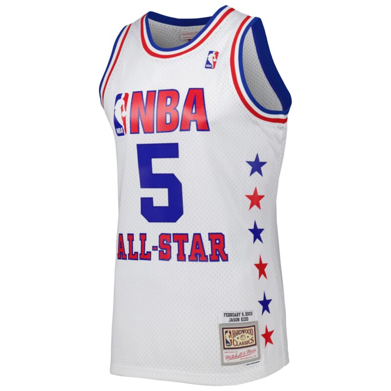 Jason Kidd Eastern Conference Mitchell & Ness 2003 All Star Game Swingman Jersey - White - Image 2