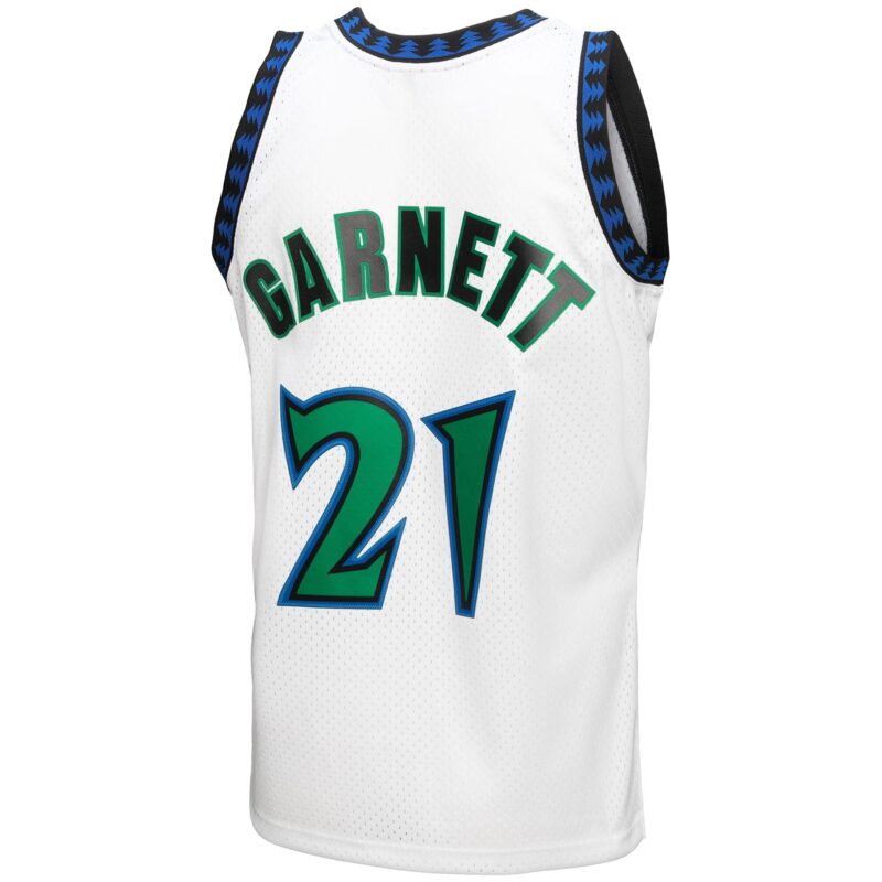 Kevin Garnett Minnesota Timberwolves Mitchell & Ness 1997-98 Hardwood Classics Reload 3.0 Swingman Jersey - White - Image 3