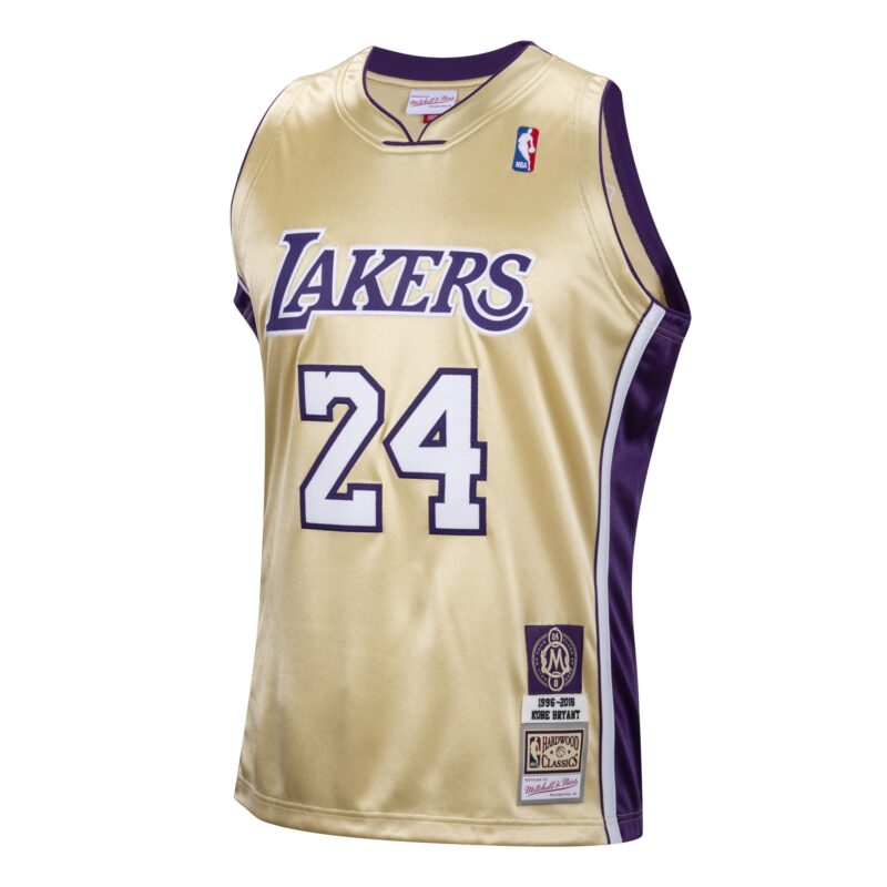 Kobe Bryant Los Angeles Lakers Mitchell & Ness Hall of Fame Class of 2020 #24 Hardwood Classics Jersey - Gold - Image 2