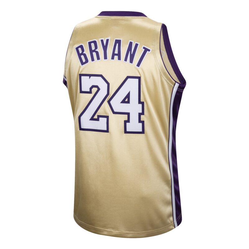Kobe Bryant Los Angeles Lakers Mitchell & Ness Hall of Fame Class of 2020 #24 Hardwood Classics Jersey - Gold - Image 3