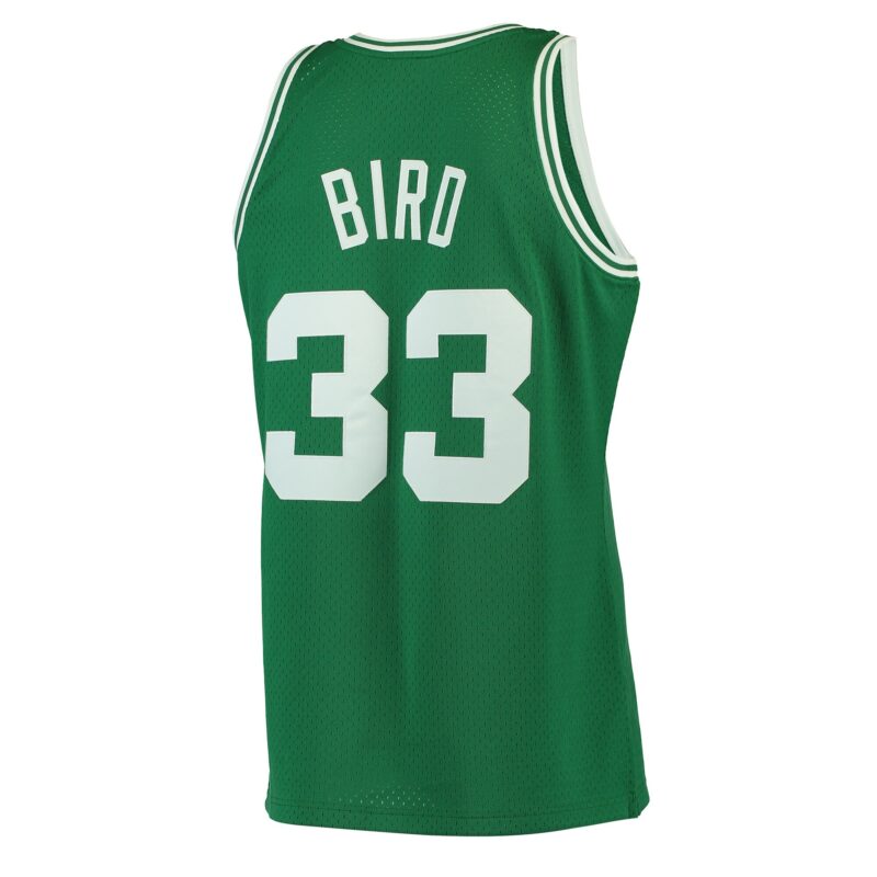 Larry Bird Boston Celtics Mitchell & Ness Hardwood Classics Swingman Jersey - Kelly Green - Image 3