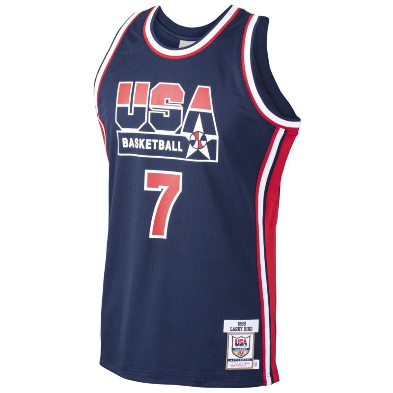 Larry Bird USA Basketball Mitchell & Ness 1992 Dream Team Jersey - Navy - Image 2