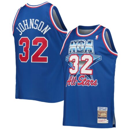 Magic Johnson Western Conference Mitchell & Ness Hardwood Classics 1992 Basketball All-Star Game Jersey - Royal