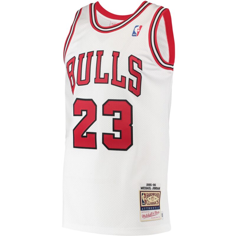 Michael Chicago Bulls Mitchell & Ness 1995 Hardwood Classics Jersey - White - Image 2