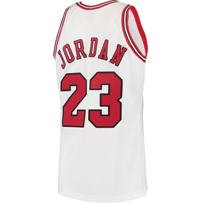 Michael Chicago Bulls Mitchell & Ness 1995 Hardwood Classics Jersey - White - Image 3