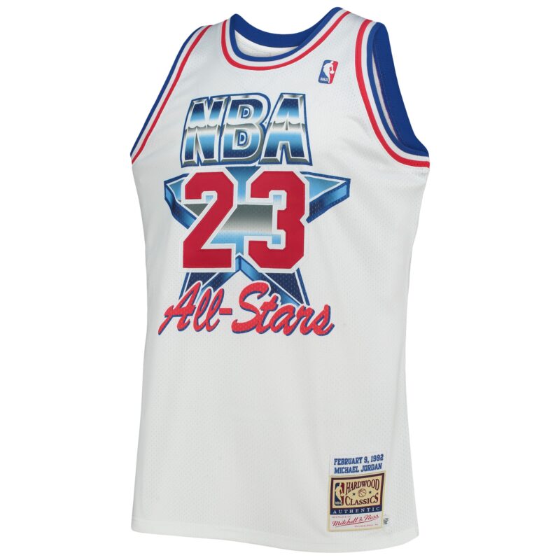 Michael Eastern Conference Mitchell & Ness Hardwood Classics 1992 Basketball All-Star Game Jersey - White - Image 2