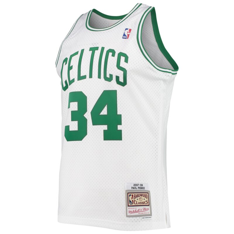 Paul Pierce Boston Celtics Mitchell & Ness Hardwood Classics Swingman Jersey - White - Image 2