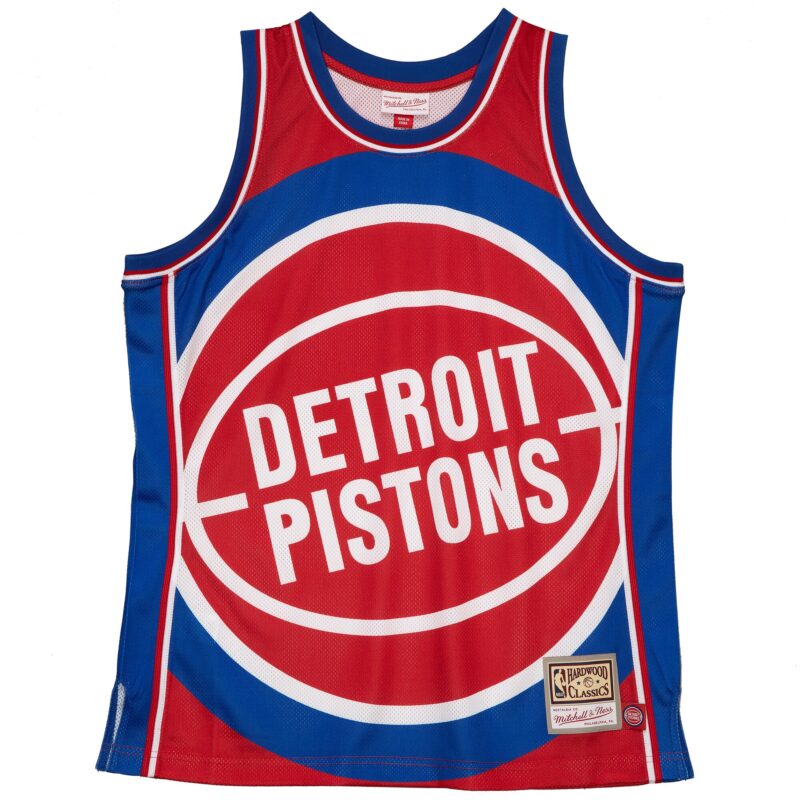 Detroit Pistons Mitchell & Ness Hardwood Classics Blown Out Fashion Jersey - Red - Image 2