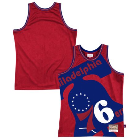 Philadelphia 76ers Mitchell & Ness Hardwood Classics Blown Out Fashion Jersey - Red