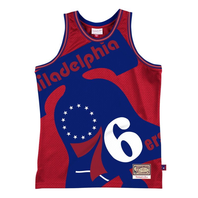 Philadelphia 76ers Mitchell & Ness Hardwood Classics Blown Out Fashion Jersey - Red - Image 2