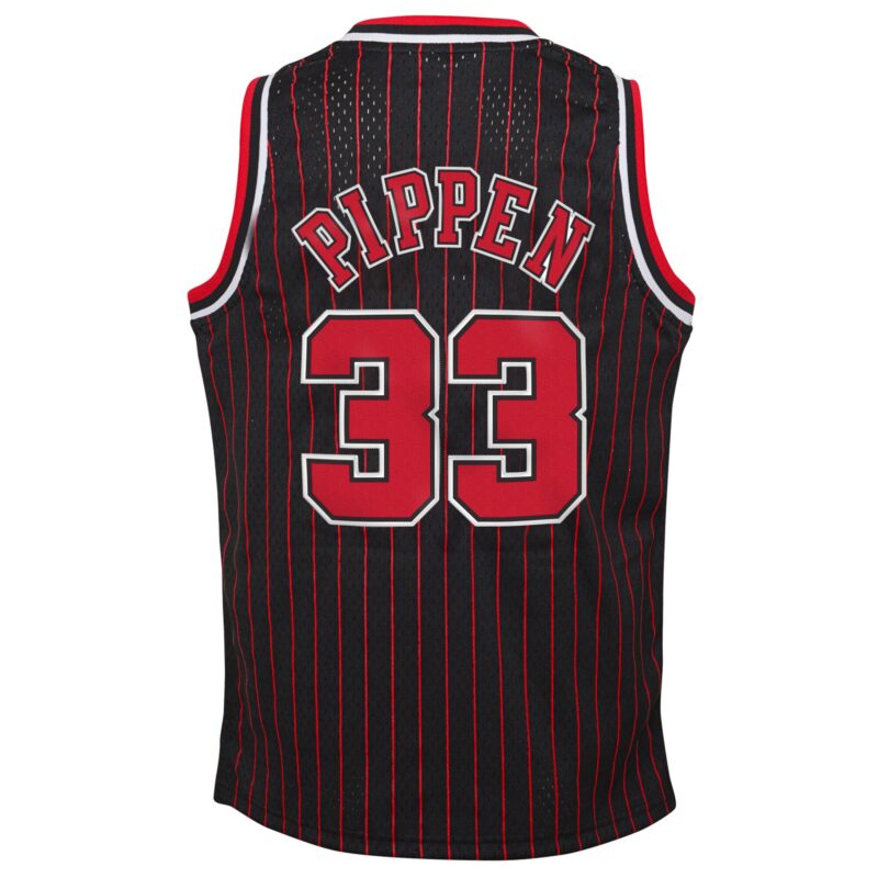 Scottie Pippen Chicago Bulls Mitchell & Ness Big & Tall Hardwood Classics Swingman Jersey - Black - Image 3