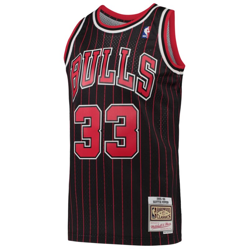 Scottie Pippen Chicago Bulls Mitchell & Ness Hardwood Classics Swingman Jersey - Black - Image 2