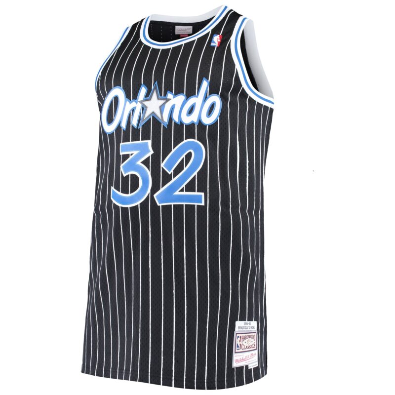 Shaquille O'Neal Orlando Magic Mitchell & Ness Big & Tall Hardwood Classics Jersey - Black - Image 2