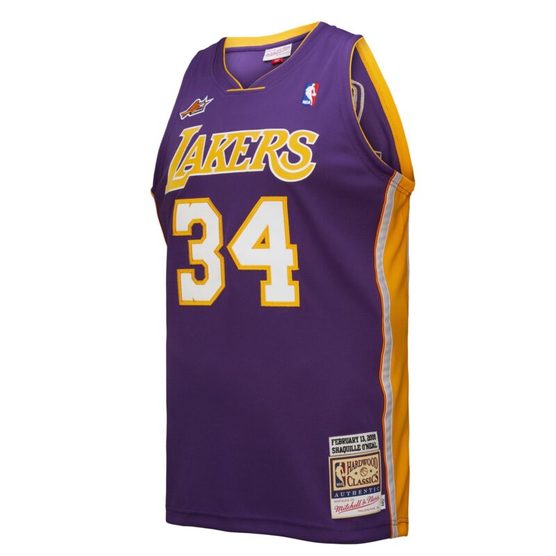 Shaquille O'Neal Los Angeles Lakers Mitchell & Ness 2000 Basketball All-Star Game Jersey - Purple - Image 2