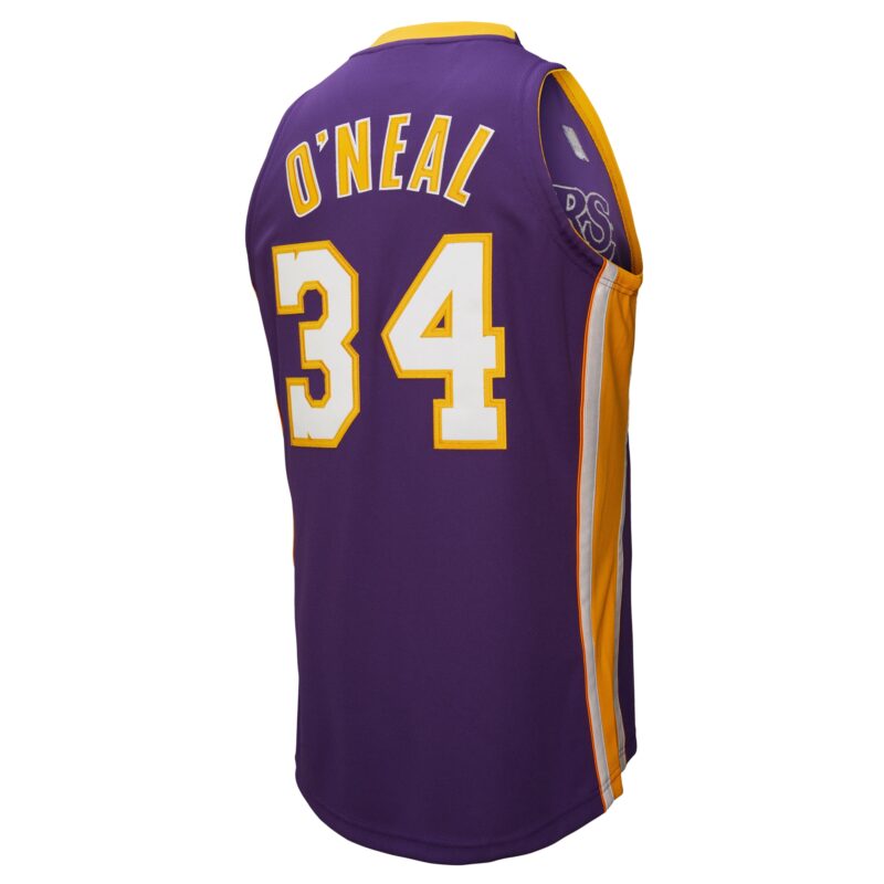 Shaquille O'Neal Los Angeles Lakers Mitchell & Ness 2000 Basketball All-Star Game Jersey - Purple - Image 3