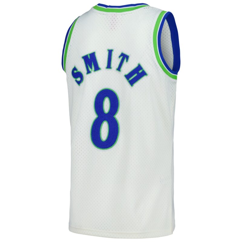 Steve Smith Atlanta Hawks Mitchell & Ness Chainstitch Swingman Jersey - Cream - Image 3