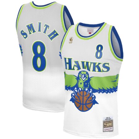 Steve Smith Atlanta Hawks Mitchell & Ness 1996-97 Hardwood Classics Reload 3.0 Swingman Jersey - White