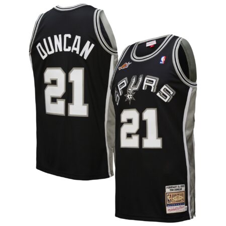 Tim Duncan San Antonio Spurs Mitchell & Ness 2000 Basketball All-Star Game Jersey - Black