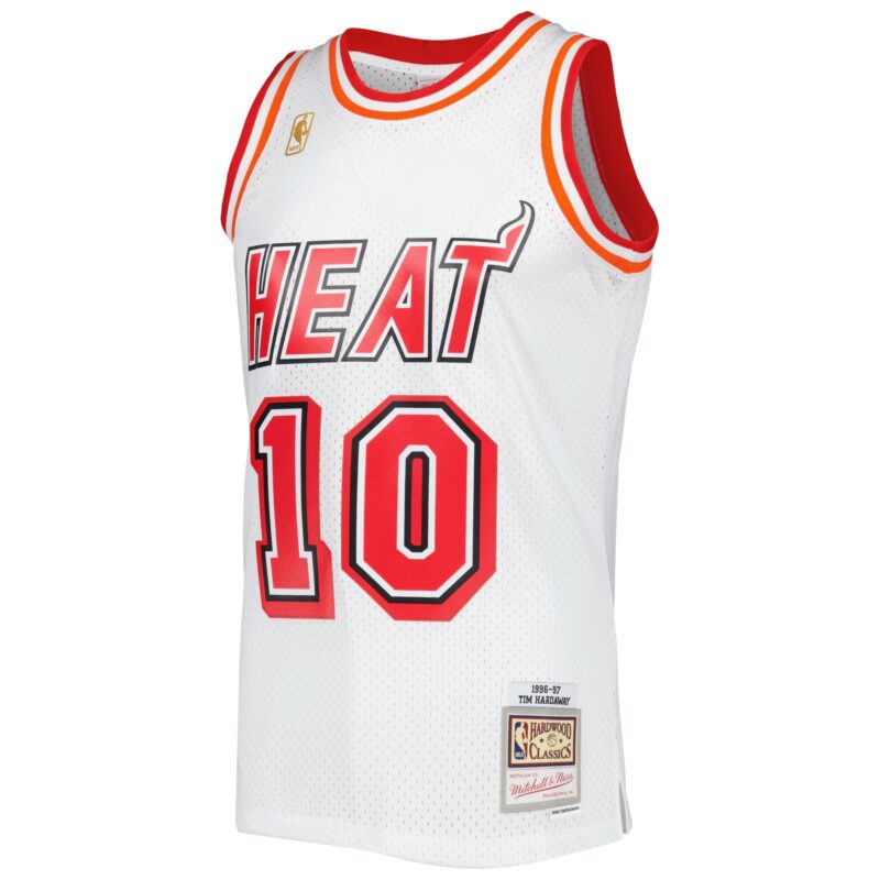 Tim Hardaway Miami Heat Mitchell & Ness Hardwood Classics Swingman Jersey - White - Image 2