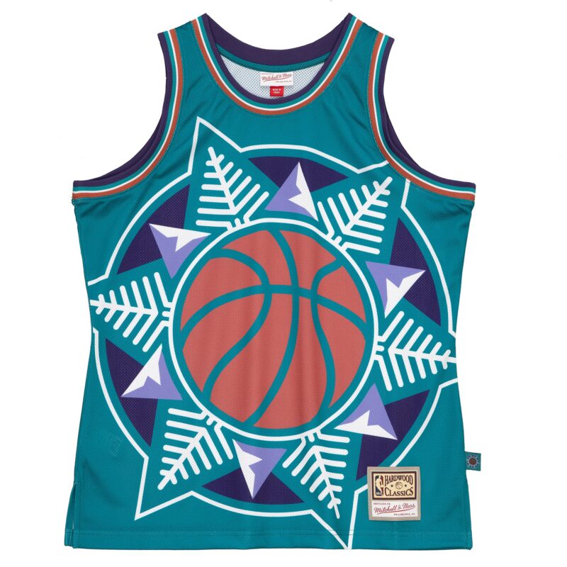 Utah Jazz Mitchell & Ness Hardwood Classics Blown Out Fashion Jersey - Turquoise - Image 2