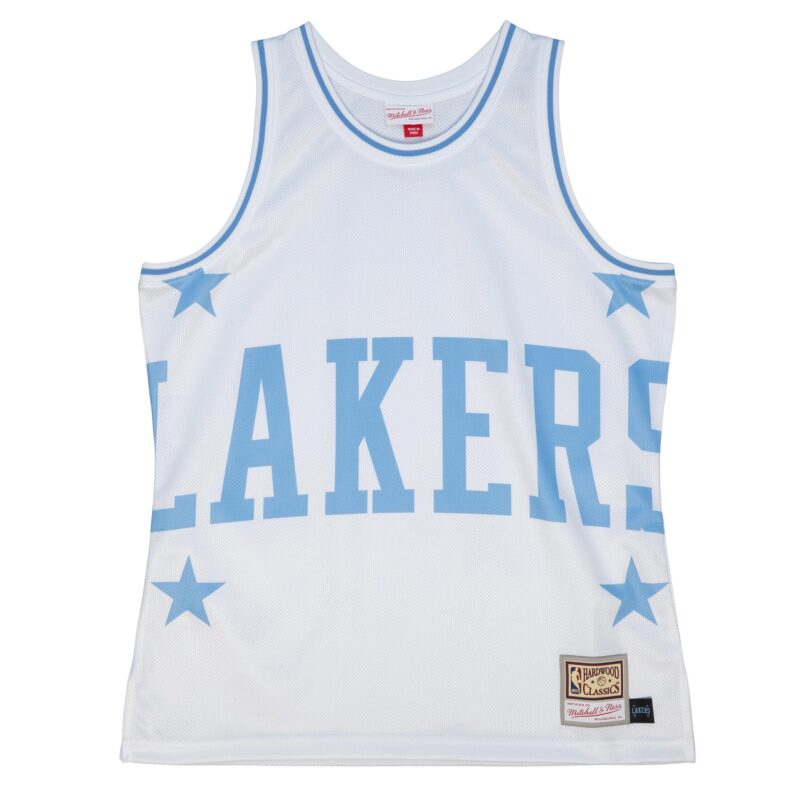 Los Angeles Lakers Mitchell & Ness Hardwood Classics Blown Out Fashion Jersey - White - Image 2
