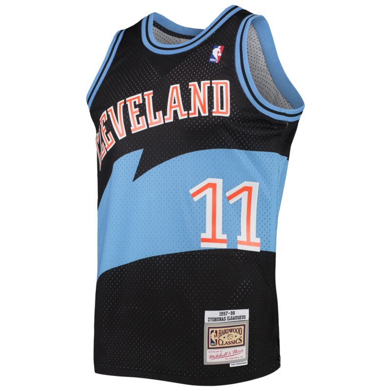 Zydrunas Ilgauskas Cleveland Cavaliers Mitchell & Ness Hardwood Classics Swingman Jersey - Black - Image 2