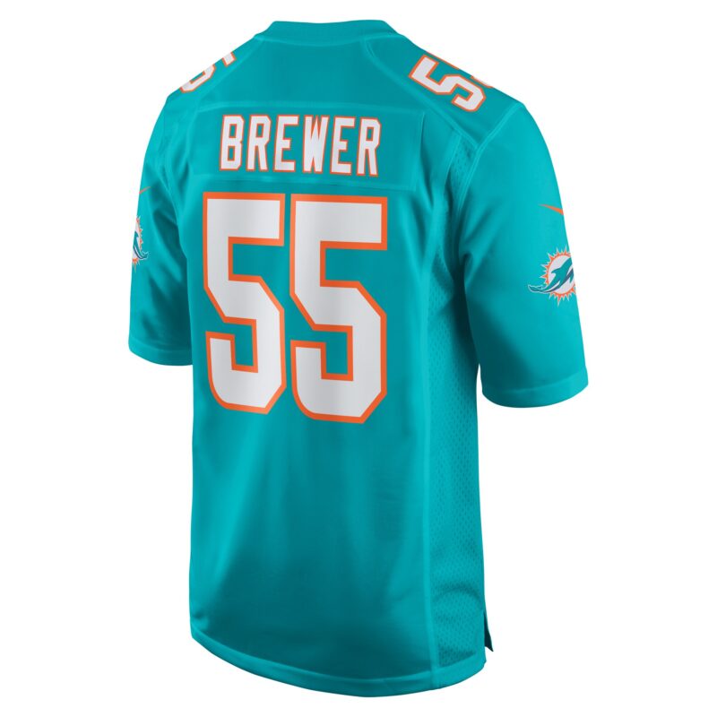 Aaron Brewer Miami Dolphins Game Jersey - Aqua - Image 3