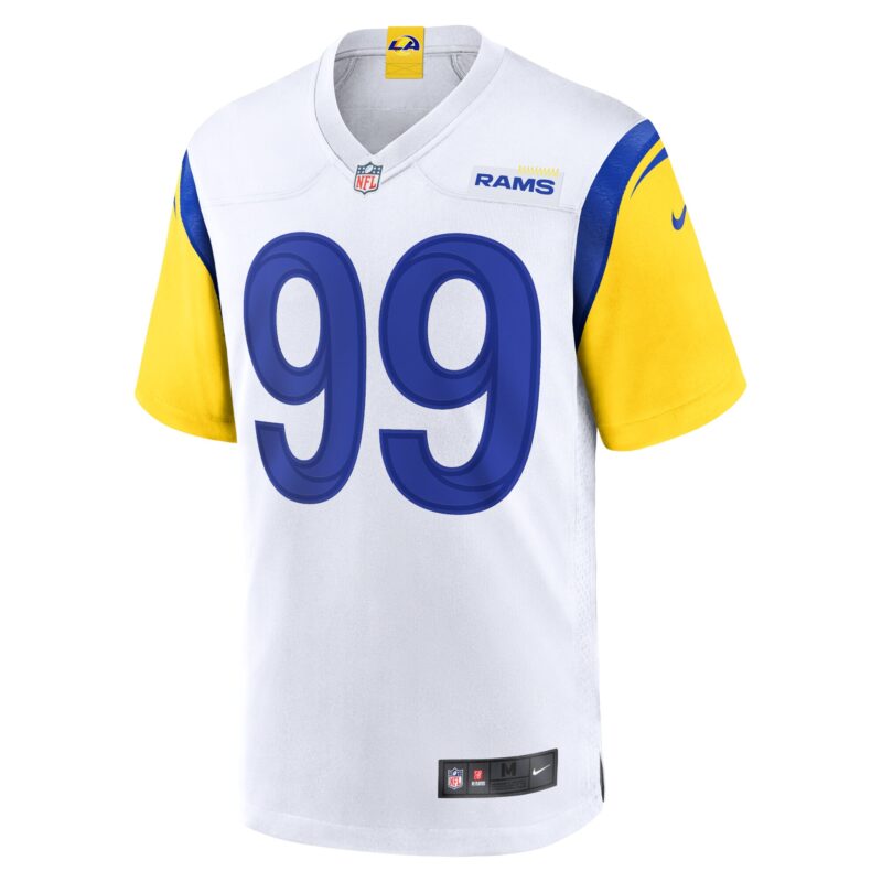 Aaron Donald Los Angeles Rams Alternate Player Game Jersey - White - Image 2