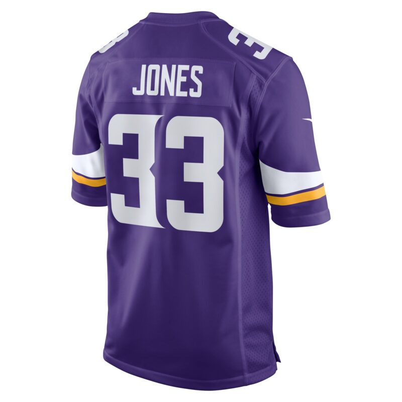Aaron Jones Minnesota Vikings Game Jersey - Purple - Image 3