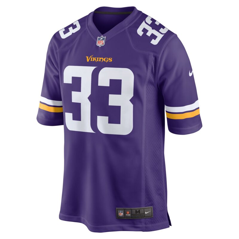 Aaron Jones Minnesota Vikings Game Player Jersey - Purple - Image 2