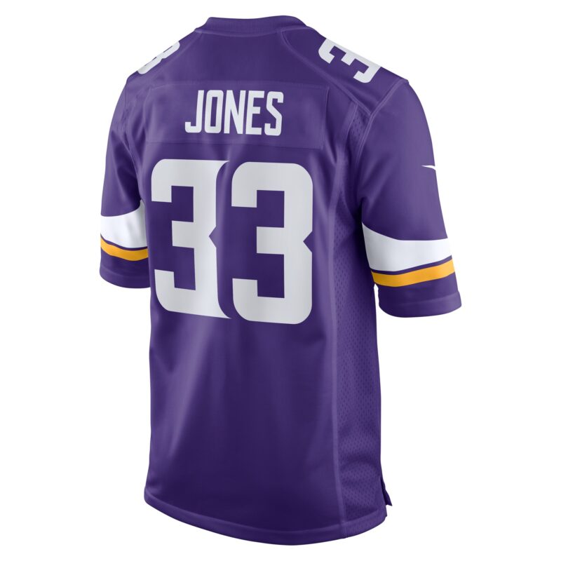 Aaron Jones Minnesota Vikings Game Player Jersey - Purple - Image 3