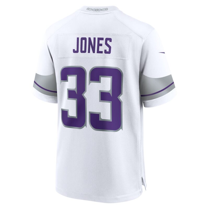 Aaron Jones Minnesota Vikings Alternate Game Player Jersey - White - Image 3