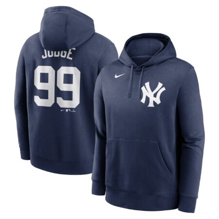 Aaron Judge New York Yankees Player Name & Number Club Pullover Hoodie - Navy