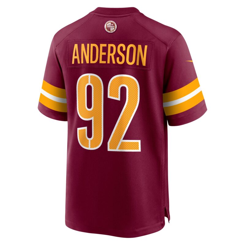 Abdullah Anderson Washington Commanders Game Player Jersey - Burgundy - Image 3