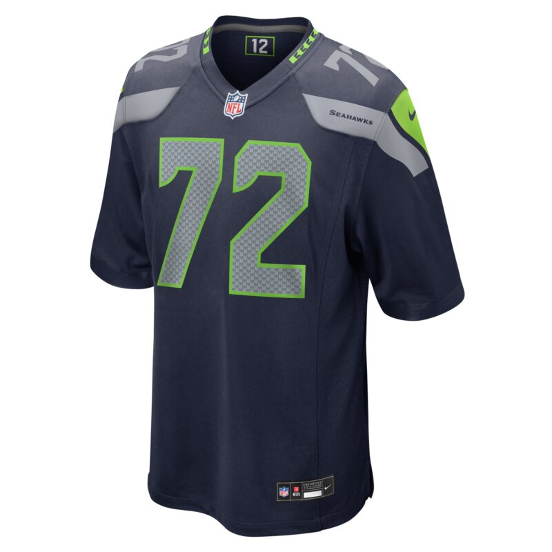 Abraham Lucas Seattle Seahawks Game Jersey - College Navy - Image 2