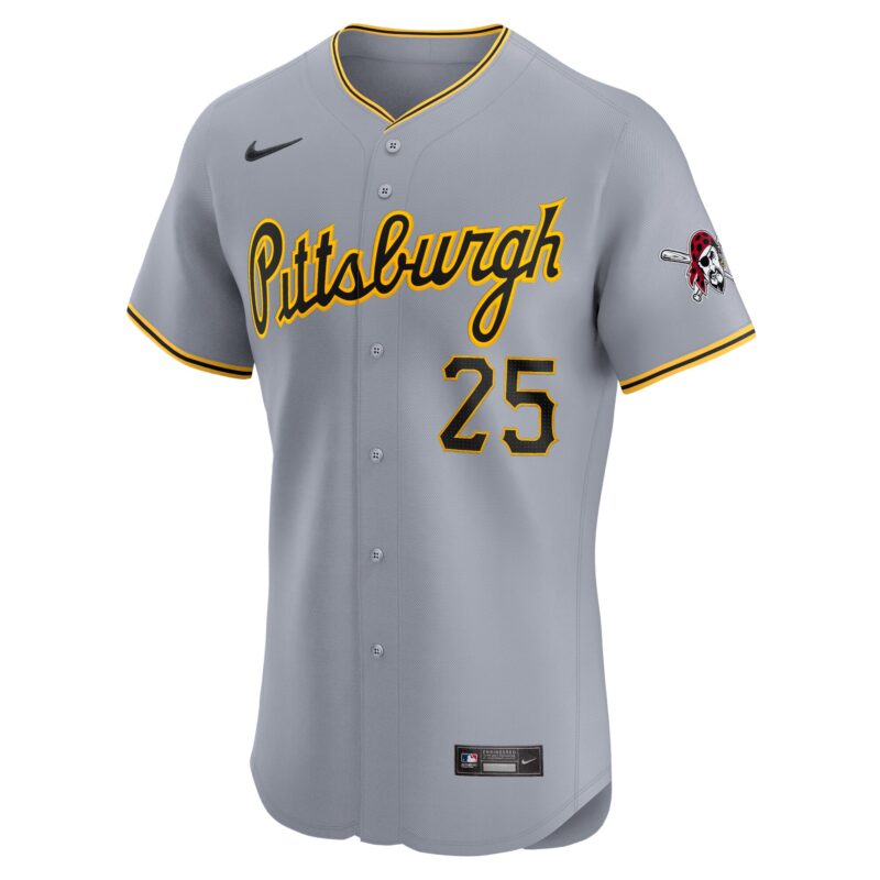 Adam LaRoche Pittsburgh Pirates Road Elite Player Jersey - Gray - Image 2