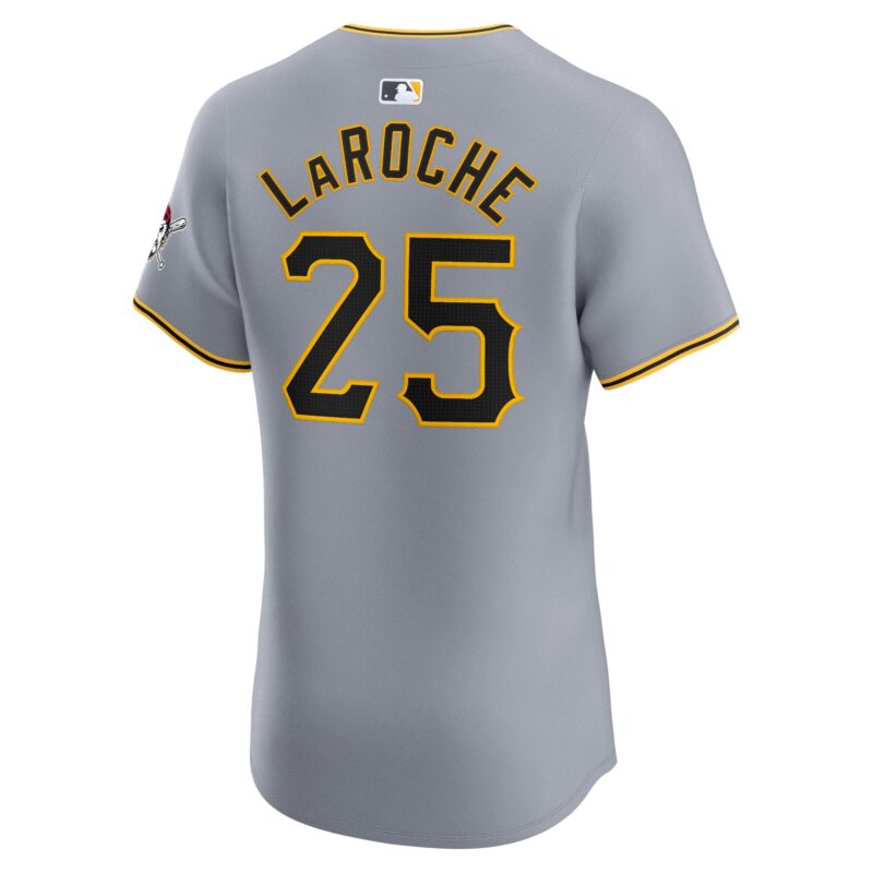 Adam LaRoche Pittsburgh Pirates Road Elite Player Jersey - Gray - Image 3