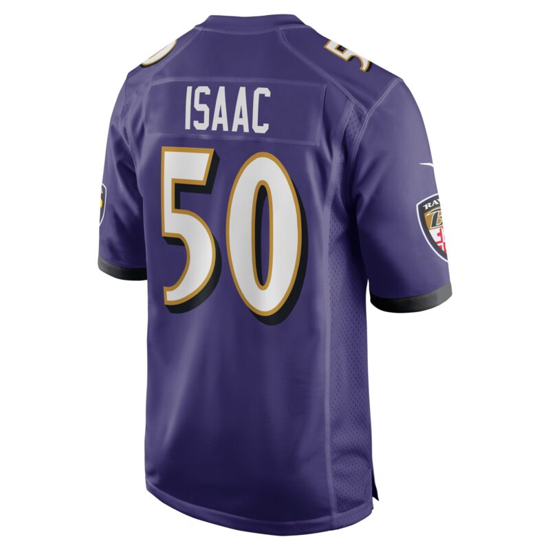 Adisa Isaac Baltimore Ravens Team Game Jersey - Purple - Image 3