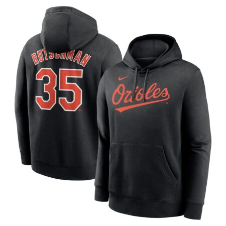 Adley Rutschman Baltimore Orioles Player Name & Number Club Pullover Hoodie - Black