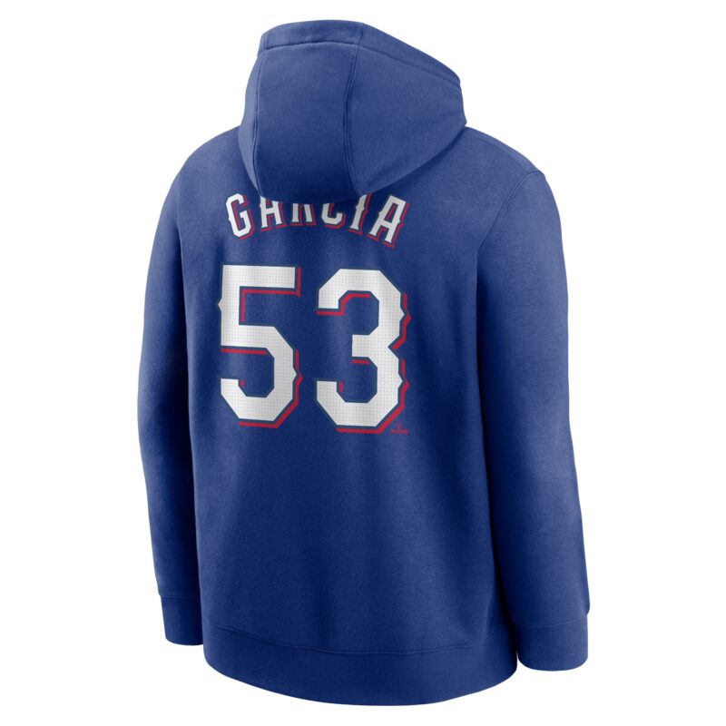 Adolis Garcia Texas Rangers Player Name & Number Club Pullover Hoodie - Royal - Image 3
